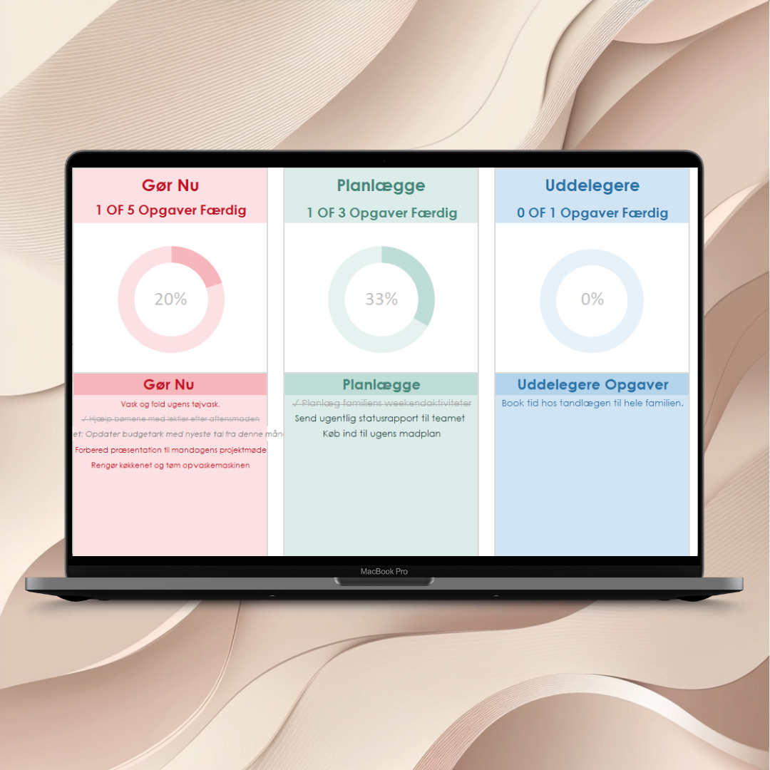 ADHDHjørnets's Excel To-Do