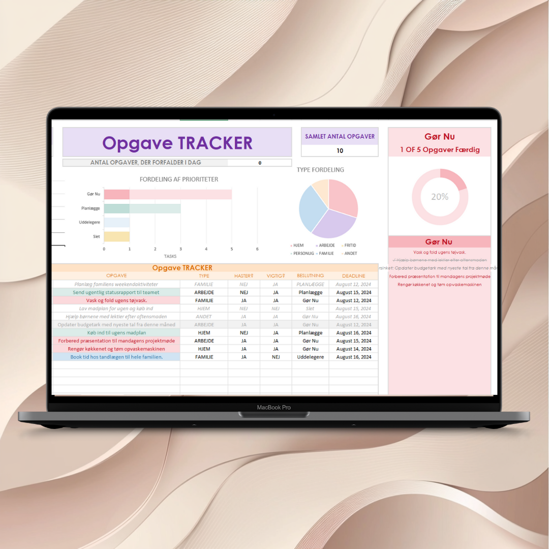 ADHDHjørnets's Excel To-Do